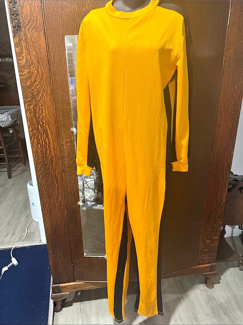Kill Bill Yellow & Black Color Block Jumpsuit